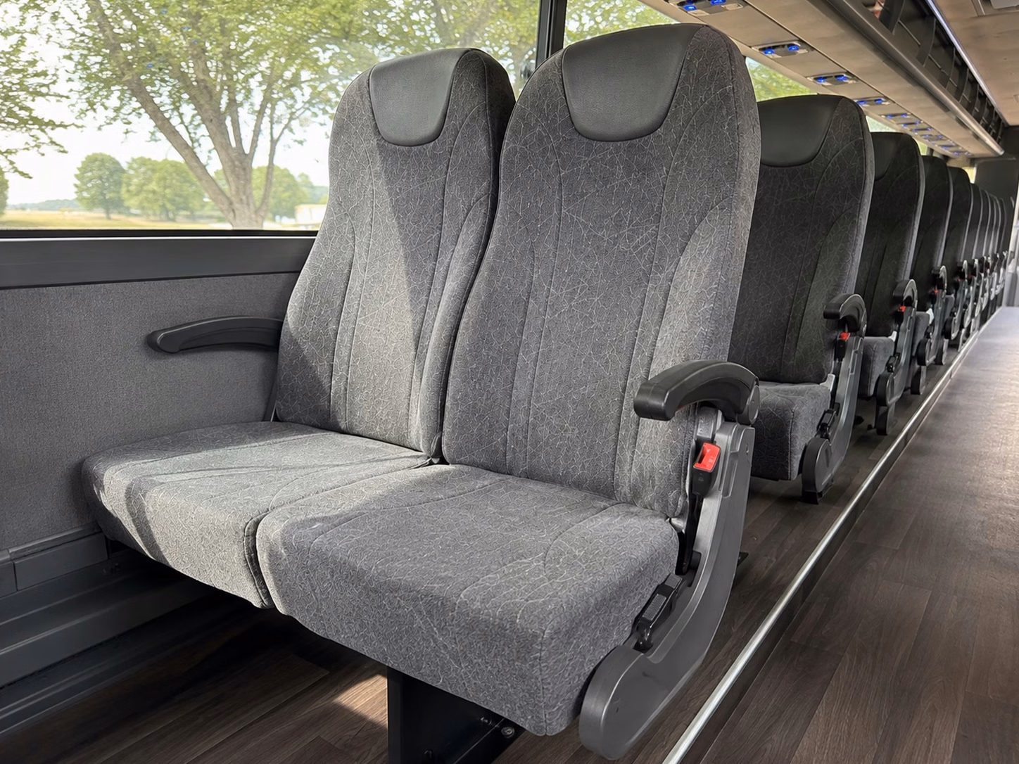 santa ana charter bus interior